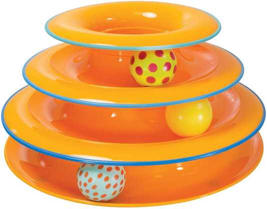 Petstages Cat Tracks Cat Toy - Fun Levels of Interactive Play - Circle Track with Moving Balls Satisfies Kitty’S Hunting, Chasing and Exercising Needs Animals & Pet Supplies > Pet Supplies > Dog Supplies > Dog Treadmills Petstages Tower Of Tracks  