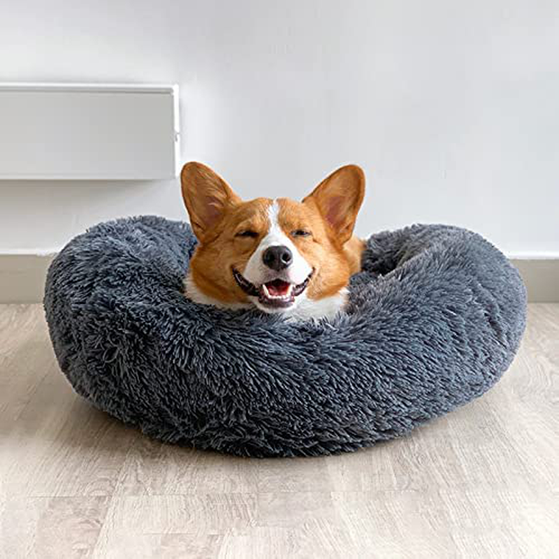 OYANTEN Cat Beds for Indoor Cats with Removable Cover, Fluffy Self-Warming Calming Donut Pet Bed for Indoor Cats,Machine Washable