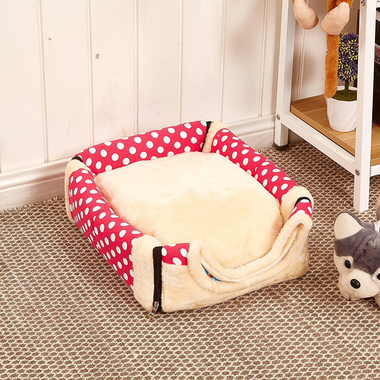 ANPPEX Indoor Dog House, Cozy Dog Cave Bed, Foldable Cat Bed Cave, Covered Dog Cat Bed Cave, Outdoor Igloo Dog Bed House