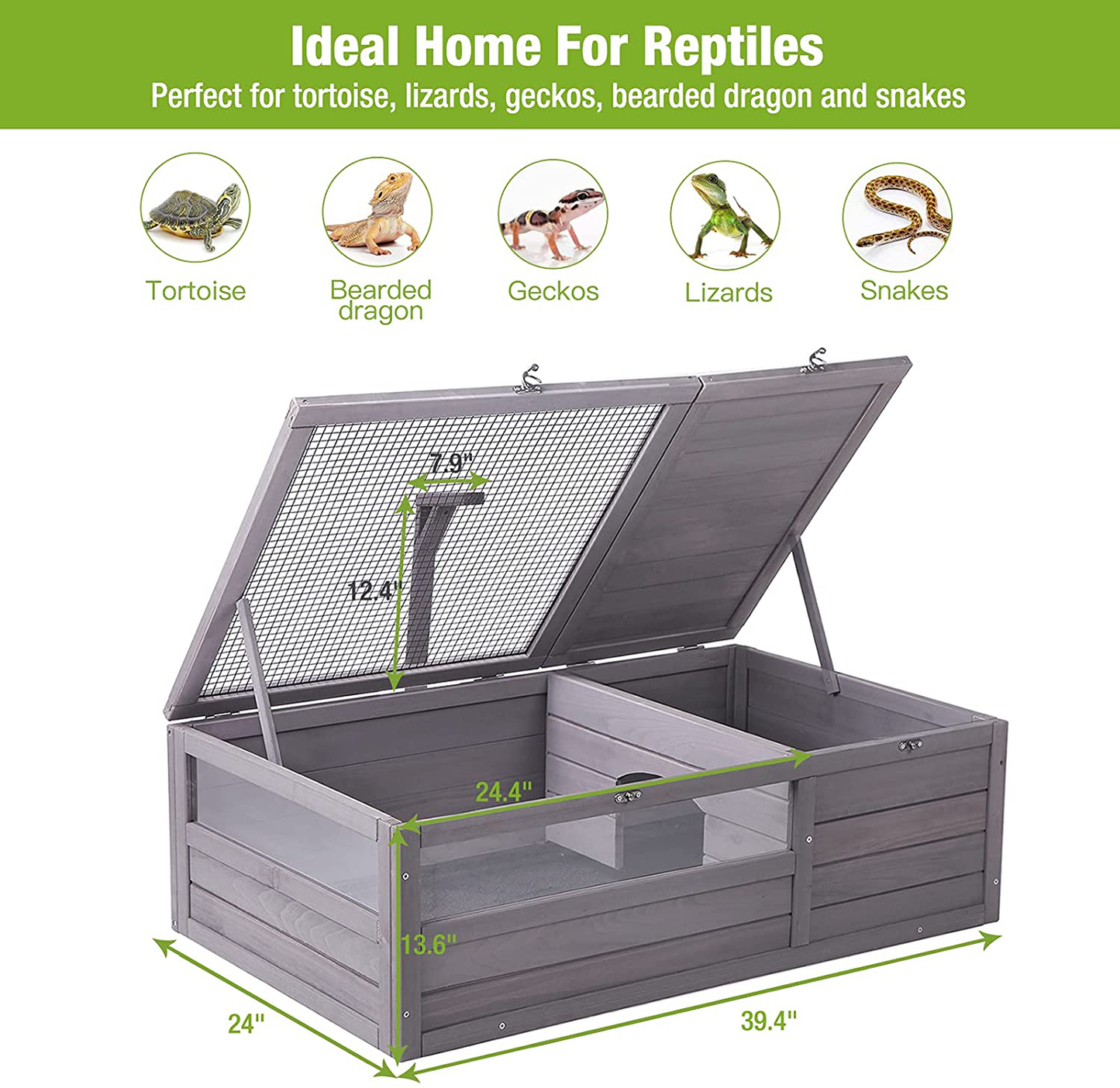 Tortoise Cage Large Tortoise Habitat with Light Support Frame, Indoor Turtle House, Outdoor Tortoises Enclosure for Small Animals - Upgraded Weatherproof Bottom Animals & Pet Supplies > Pet Supplies > Small Animal Supplies > Small Animal Habitat Accessories GUTINNEEN   