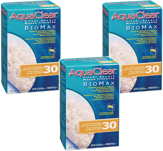 Fluval Aquaclear 30-Gallon Biomax (3 Pack)