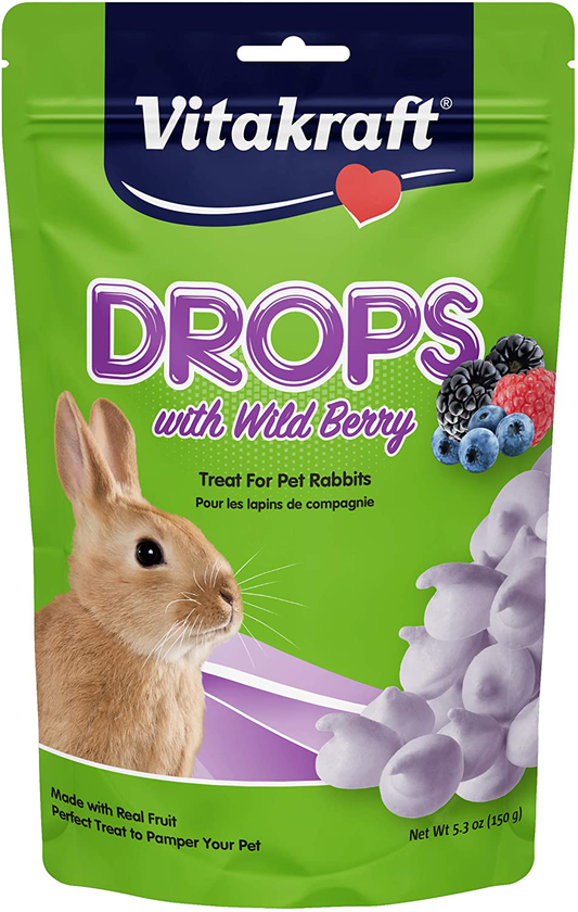 Vitakraft Rabbit Drops and 5.3-Ounce Pouch Animals & Pet Supplies > Pet Supplies > Small Animal Supplies > Small Animal Treats Vitakraft Wild Berry  