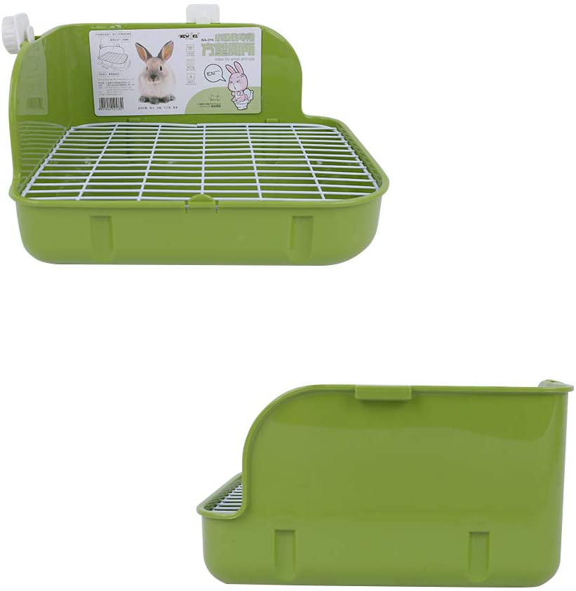 Humorous.P Rabbit Litter Box - Pet Corner Litter Box Cage Potty Trainer Rectangular Plastic Material Animals & Pet Supplies > Pet Supplies > Small Animal Supplies > Small Animal Bedding Humorous.P   