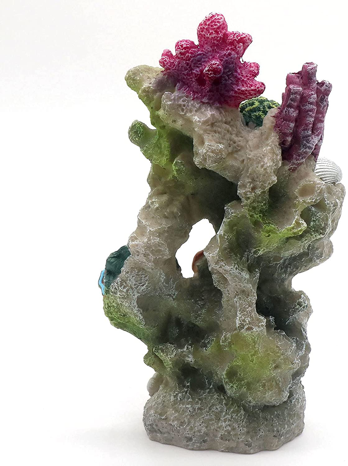 Fish Tank Rocks Resin Artificial Coral Inserts Decor Shell Ornaments Reef Aquarium Coral Decoration for Betta Fish Tank Fish to Sleep Rest Hide Play Animals & Pet Supplies > Pet Supplies > Fish Supplies > Aquarium Decor Relaqcc   