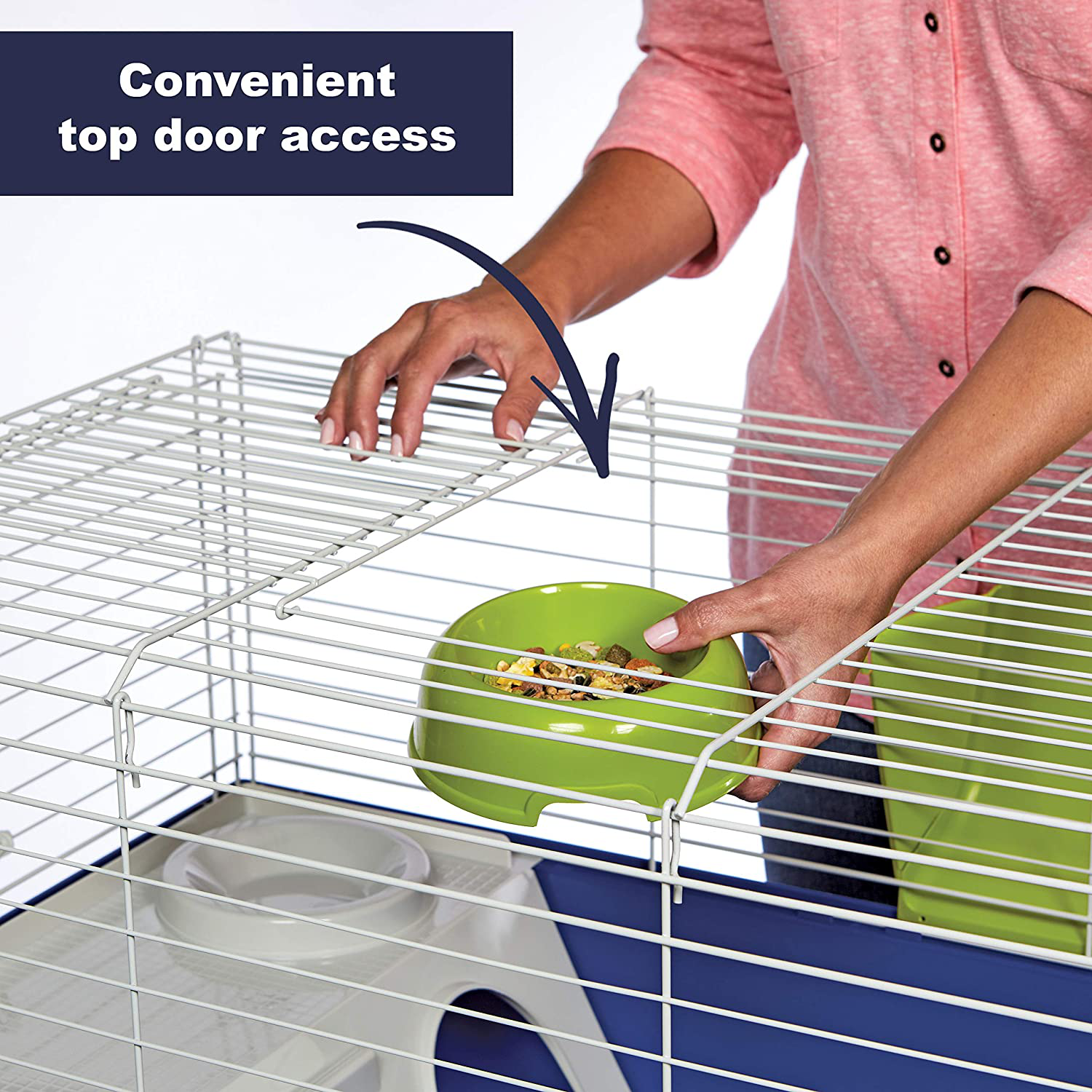 Midwest Homes for Pets Critterville Cleo Guinea Pig Cage | Includes All Accessories, Blue, Large (171CL) Animals & Pet Supplies > Pet Supplies > Small Animal Supplies > Small Animal Habitat Accessories MidWest Homes for Pets   