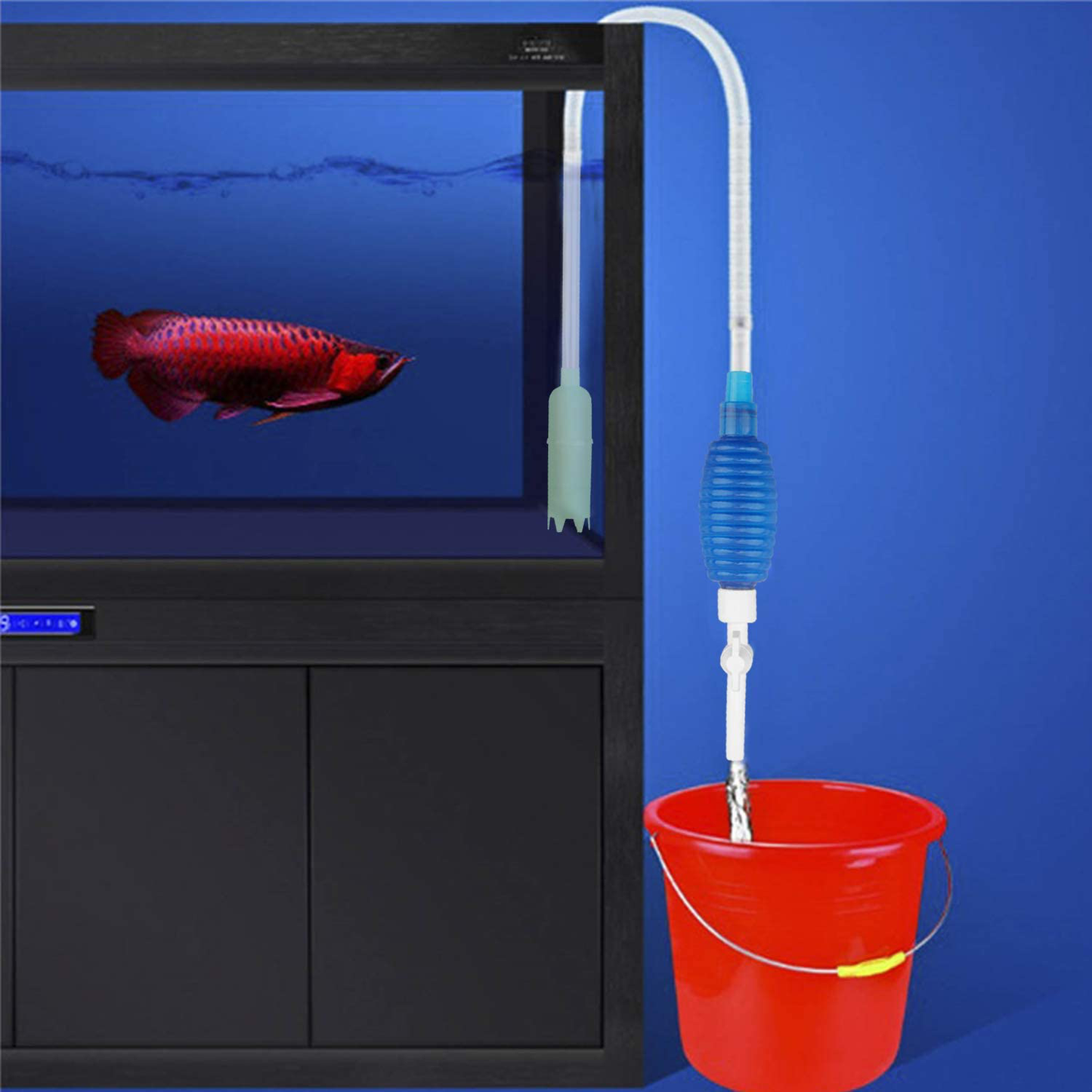 Aquarium Fish Tank Siphon and Gravel Cleaner,Hand Syphon Pump Fish Tank Cleaner Long Nozzle Water Changer to Drain and Replace Water in Minutes Animals & Pet Supplies > Pet Supplies > Fish Supplies > Aquarium Cleaning Supplies Coobbar   