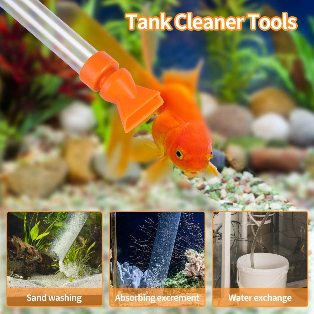 Allnice Aquarium Gravel Cleaner Fish Tank Cleaner Siphon Vacuum Pump with Air-Pressing Button and Water Flow Controller, Great for Water Changing Sand Washing Gravel Cleaning Animals & Pet Supplies > Pet Supplies > Fish Supplies > Aquarium Gravel & Substrates Allnice   