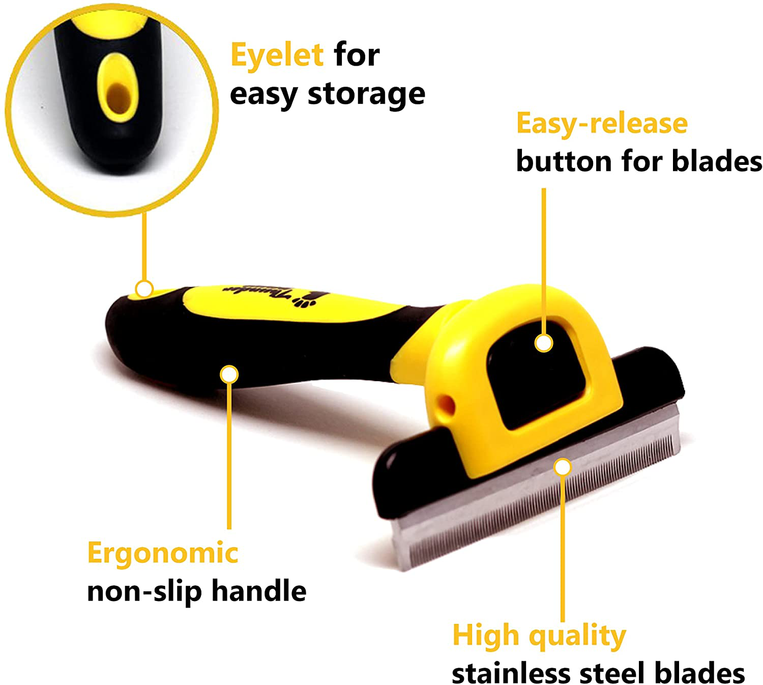 Thunderpaws Best Professional De-Shedding Tool and Pet Grooming Brush, D-Shedz for Breeds of Dogs, Cats with Short or Long Hair, Small, Medium and Large Animals & Pet Supplies > Pet Supplies > Dog Supplies > Dog Houses Thunderpaws   