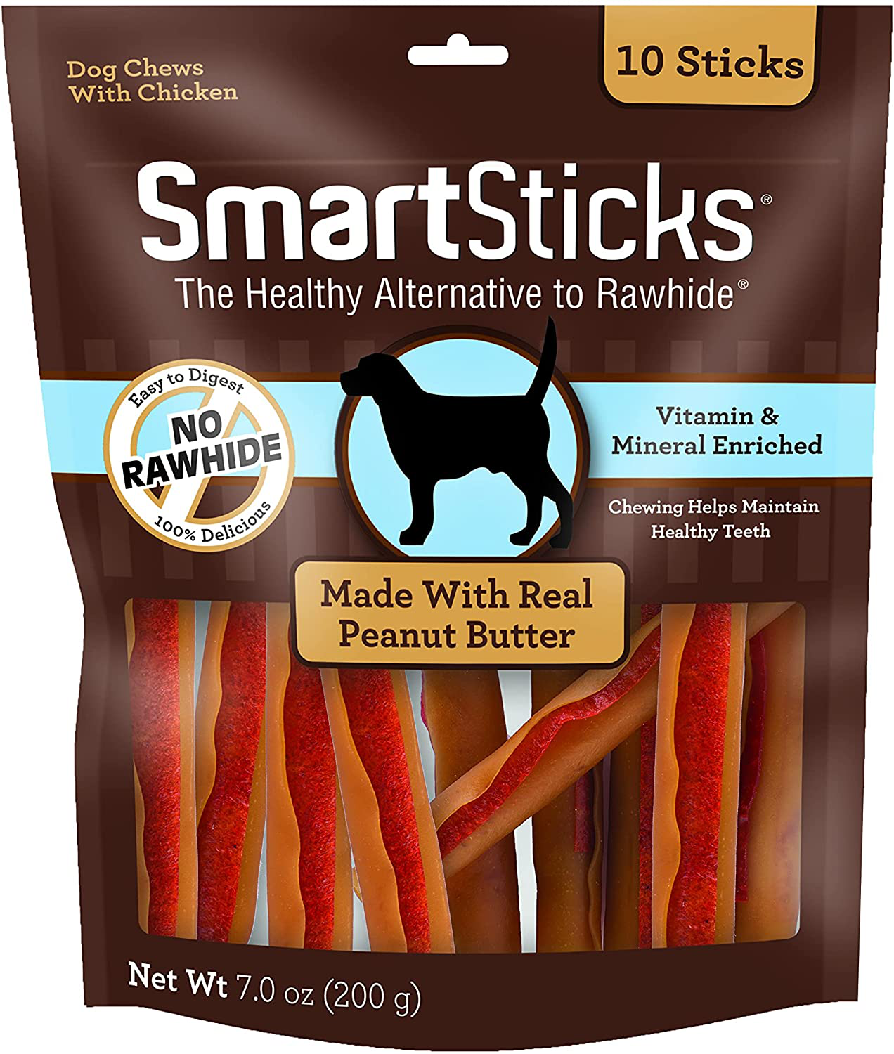 Smartbones Smartsticks, Treat Your Dog to a Rawhide-Free Chew Made with Real Meat and Vegetables Animals & Pet Supplies > Pet Supplies > Bird Supplies > Bird Treats SmartBones   