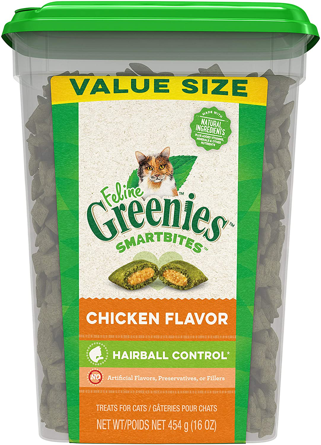 Greenies Feline SMARTBITES Hairball Control, Chicken and Tuna Flavors, All Bag Sizes Animals & Pet Supplies > Pet Supplies > Cat Supplies > Cat Treats Mars Petcare Chicken 16 Ounce. 