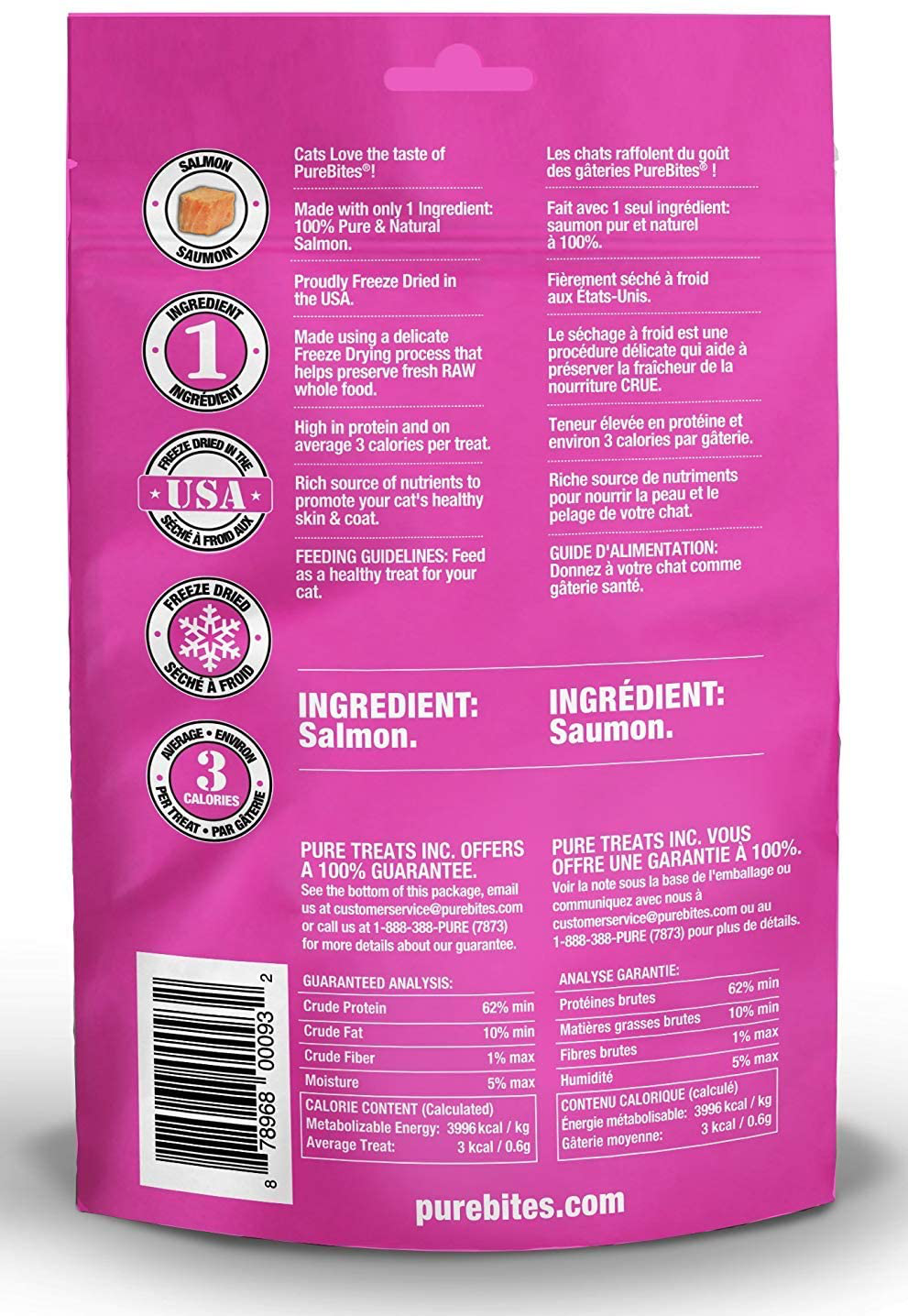 Purebites Salmon Freeze-Dried Treats for Cats Animals & Pet Supplies > Pet Supplies > Cat Supplies > Cat Treats PureBites   