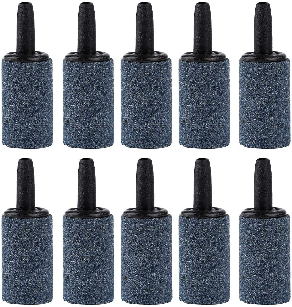 Pawfly 1 Inch Air Stone 10 Pieces Cylinder Bubble Diffuser Airstones for Aquarium Fish Tank Pump Grey/Blue Animals & Pet Supplies > Pet Supplies > Fish Supplies > Aquarium Air Stones & Diffusers Pawfly   