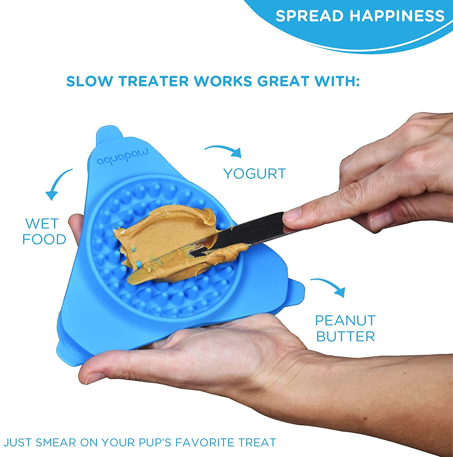 Aquapaw Slow Treater Treat-Dispensing Licky Mat – Puzzle Feeder Toy/Licking Pad for Dogs & Other Large Pets, Suctions to Wall or Floor – Relieves Boredom & Anxiety during Grooming, Vet Visits & Storms Animals & Pet Supplies > Pet Supplies > Dog Supplies > Dog Treadmills Aquapaw   