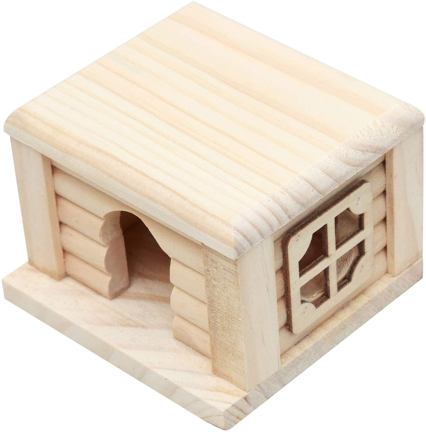 Billie Herrera Hamster Hideout Wooden Syrian Hamster House Hut Small Animal Habitat Decor Mini Hideaway Cage Animals & Pet Supplies > Pet Supplies > Small Animal Supplies > Small Animal Habitats & Cages Billie Herrera   