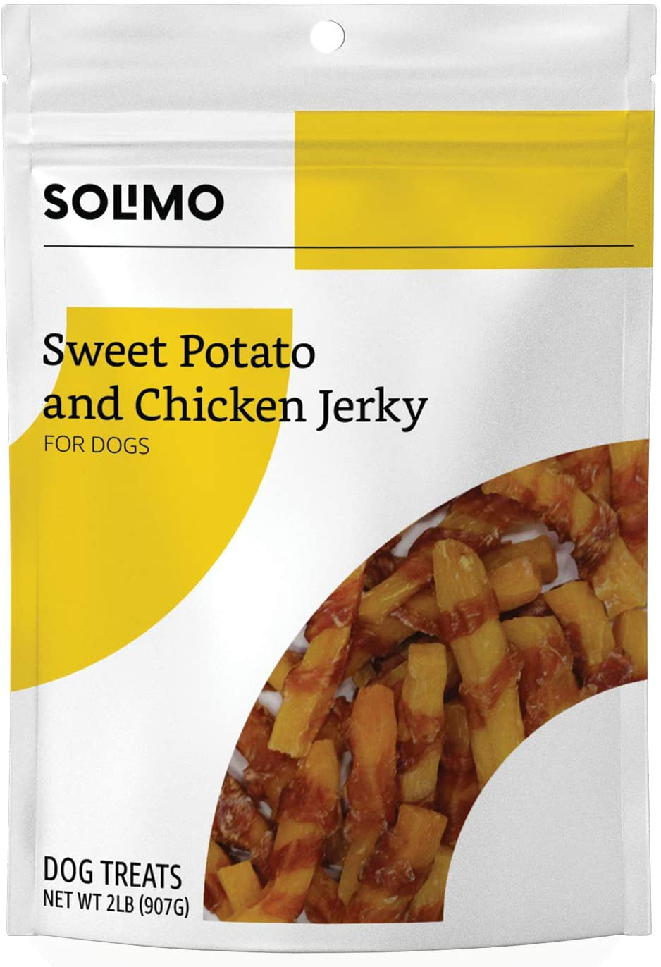 Amazon Brand - Solimo Jerky Dog Treats, 2 Lb Bag (Chicken, Duck, Sweet Potato Wraps) Animals & Pet Supplies > Pet Supplies > Small Animal Supplies > Small Animal Treats Solimo Sweet Potato & Chicken  