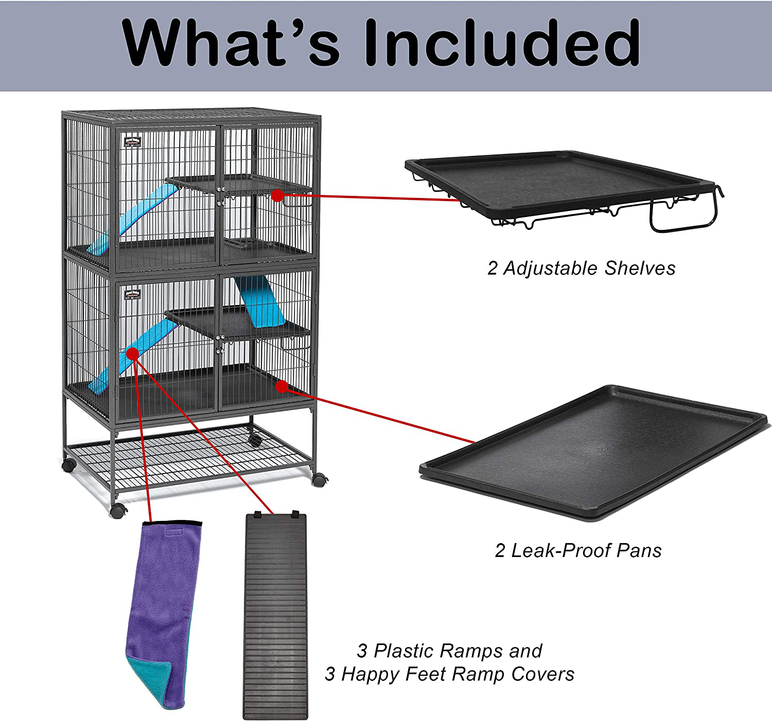 Midwest deluxe ferret nation 2024 double unit ferret cage
