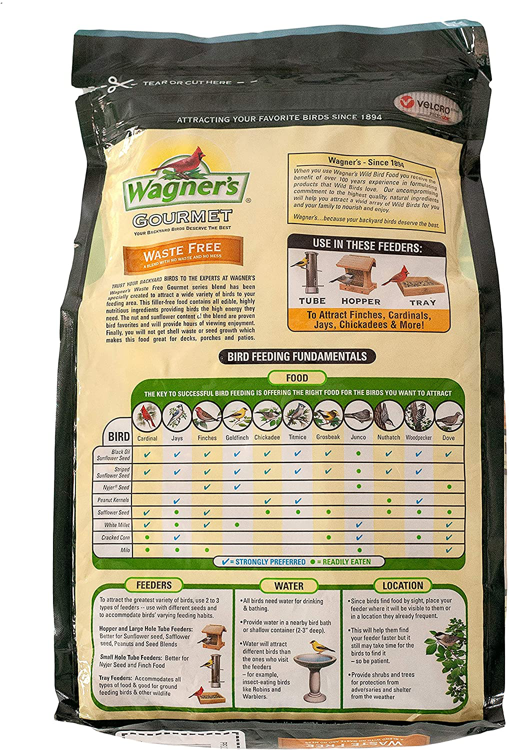 Wagner'S Gourmet Waste Free Wild Bird Food, 5-Pound Bag Animals & Pet Supplies > Pet Supplies > Bird Supplies > Bird Treats Wagner's   