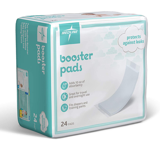 Medline Booster Pads with Adhesive, 192 Count, Baby Diaper Doubler for Overnight Use to Help Eliminate Leaks Animals & Pet Supplies > Pet Supplies > Dog Supplies > Dog Diaper Pads & Liners Medline 192 Count  