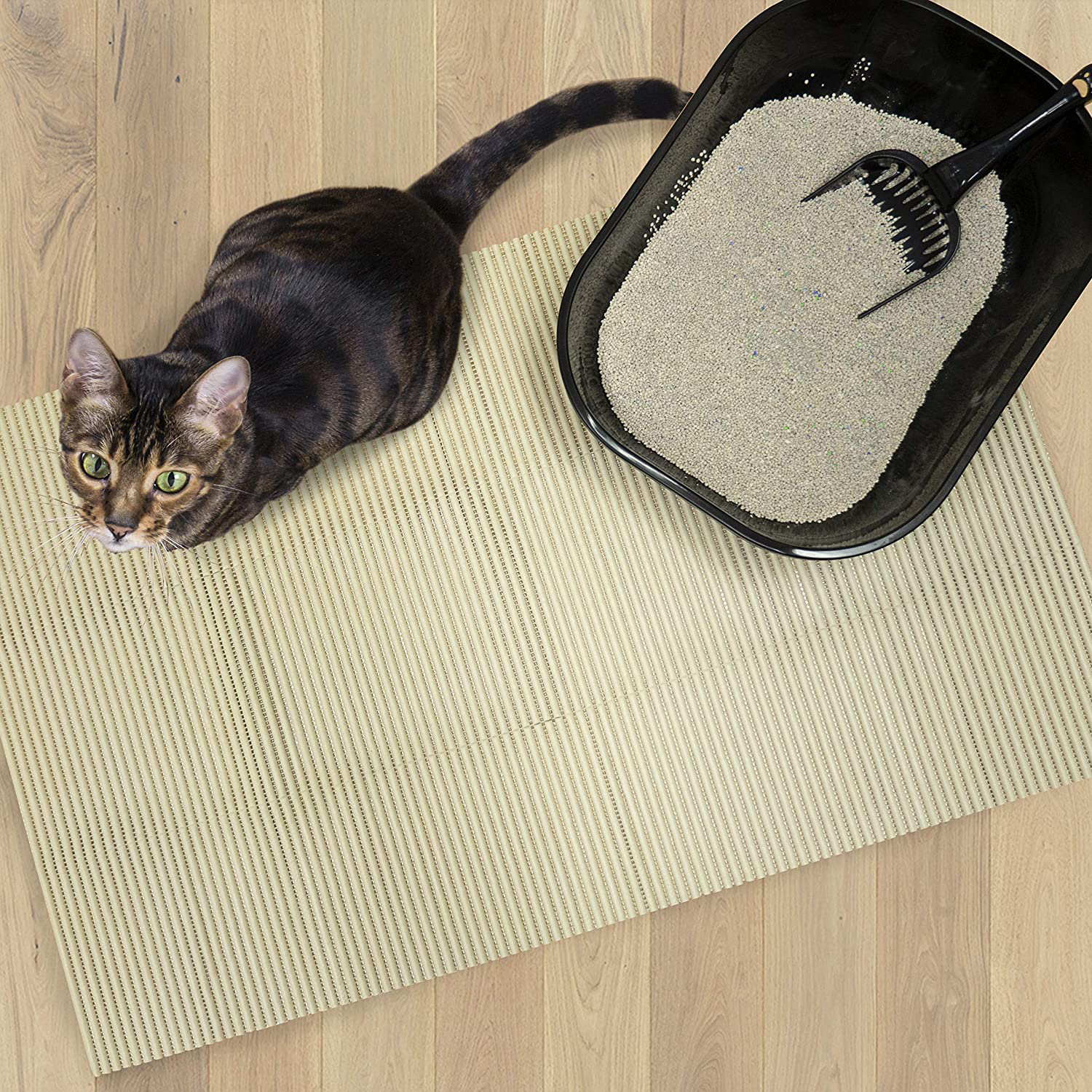 Fresh Kitty Durable XL Jumbo Foam Litter Mat – BPA and Phthalate Free, Water Resistant, Traps Litter from Box, Scatter Control, Easy Clean Mats 40"X25" (9027) Animals & Pet Supplies > Pet Supplies > Cat Supplies > Cat Litter Box Mats Fresh Kitty   