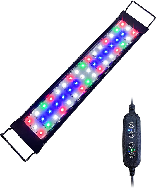 JC&P Full Spectrum Aquarium LED Light with Extendable Brackets with Red, Green, Blue and White Leds Aquatic Fish Tank Light Animals & Pet Supplies > Pet Supplies > Fish Supplies > Aquarium Lighting JC&P 16.5" (17" - 24")  