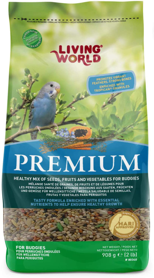 Living World Premium Parakeet/Budgie Mix, 2 Pounds Animals & Pet Supplies > Pet Supplies > Bird Supplies > Bird Food Living World   