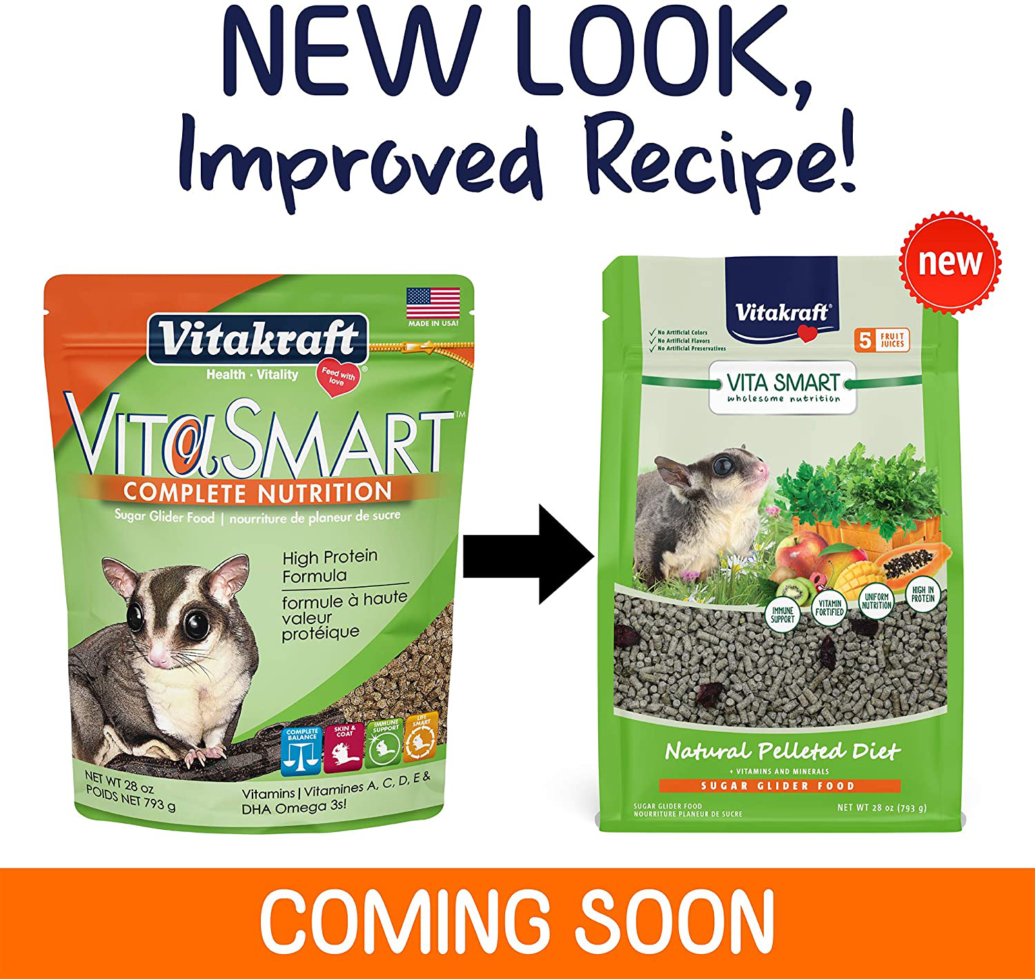 Vitakraft Vitasmart Sugar Glider Food High Protein Formula 28