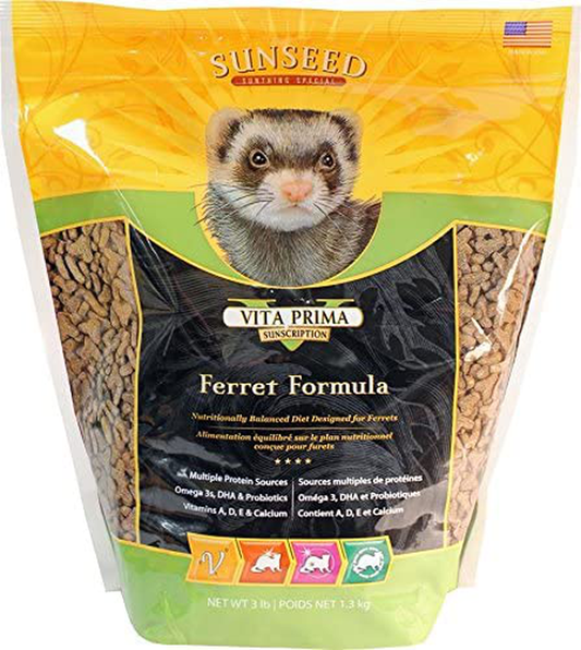 Sunseed Sunscription Vita Prima Ferret Formula, 3-Pound Bag Animals & Pet Supplies > Pet Supplies > Small Animal Supplies > Small Animal Food Sunseed   