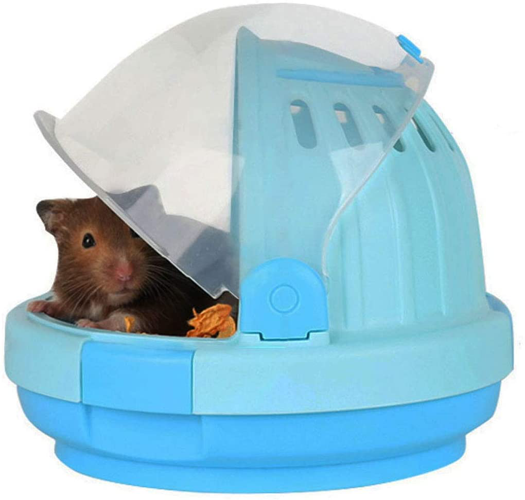 Hamiledyi Hamster Carrier Cage Portable Transport Unit for Dwarf Hamster, Small Animal Habitat, Travel Handbags &Outdoor Carrier Vacation House Hamster Accessories with 60ML Water Bottle Animals & Pet Supplies > Pet Supplies > Small Animal Supplies > Small Animal Habitat Accessories Hamiledyi   