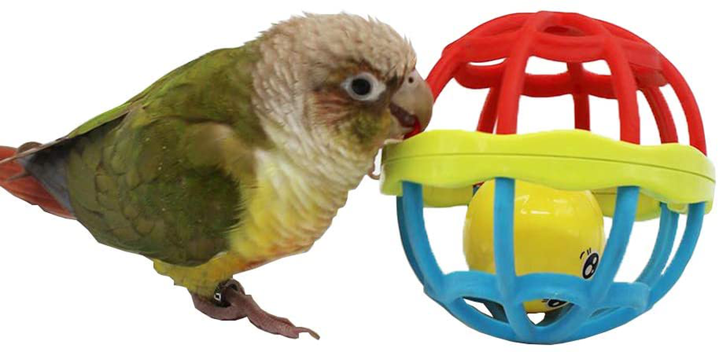 Bird Ball Foot Talon Toy for Chewing Training，Parrots Treat Tabletop Puzzle Ball Toy，Soft Rubber Bird Grinding Beak Ball，Bird Cage Playpen Gym Playground Decor for Cockatiels Conures African Grey Animals & Pet Supplies > Pet Supplies > Bird Supplies > Bird Gyms & Playstands QBLEEV   