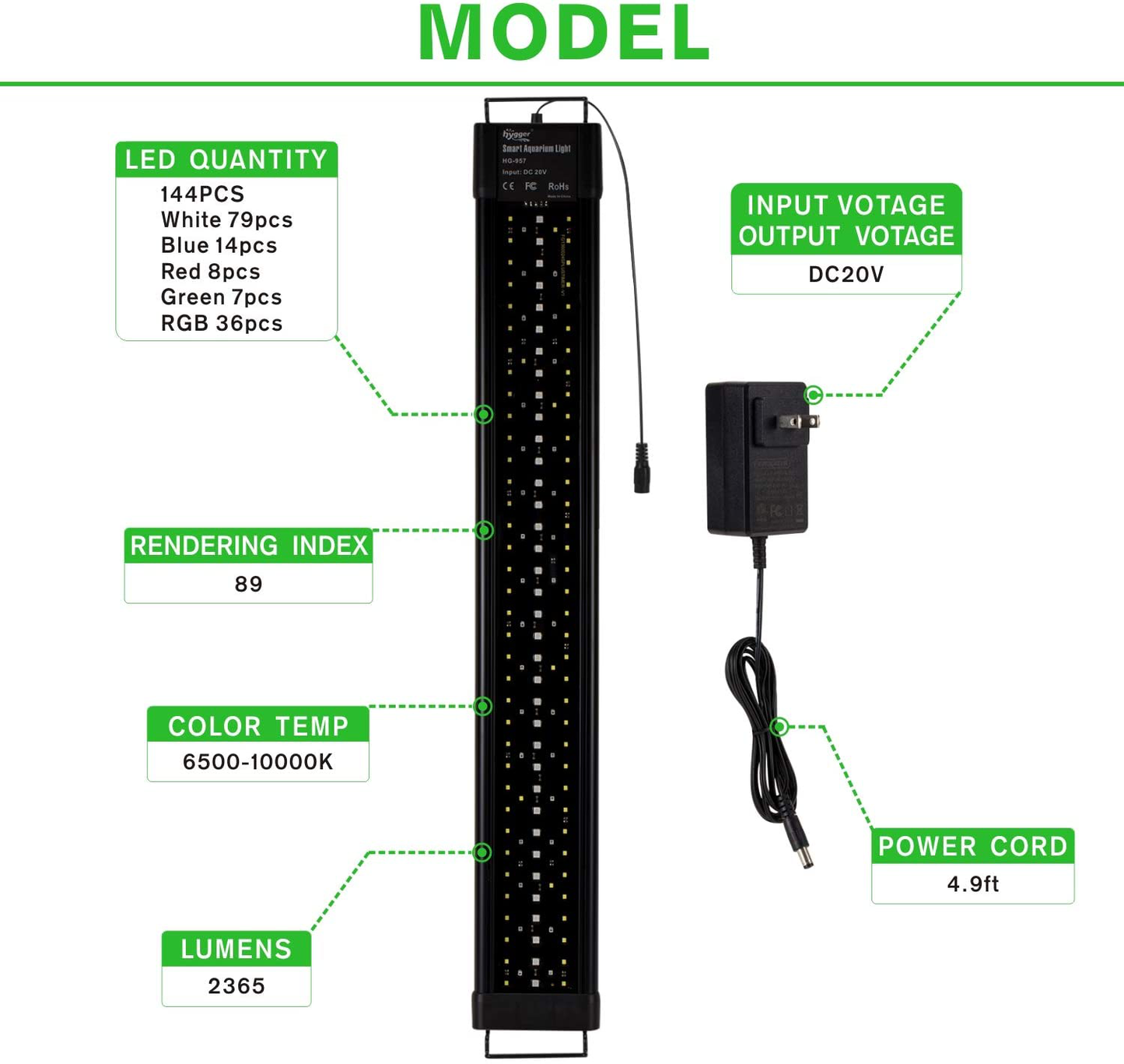 Hygger Aquarium Programmable LED Light, Full Spectrum Plant Fish Tank Light Extendable Brackets with LCD Setting Display, IP68 Waterproof, 7 Colors, 4 Modes for Novices Advanced Players Animals & Pet Supplies > Pet Supplies > Fish Supplies > Aquarium Lighting hygger   