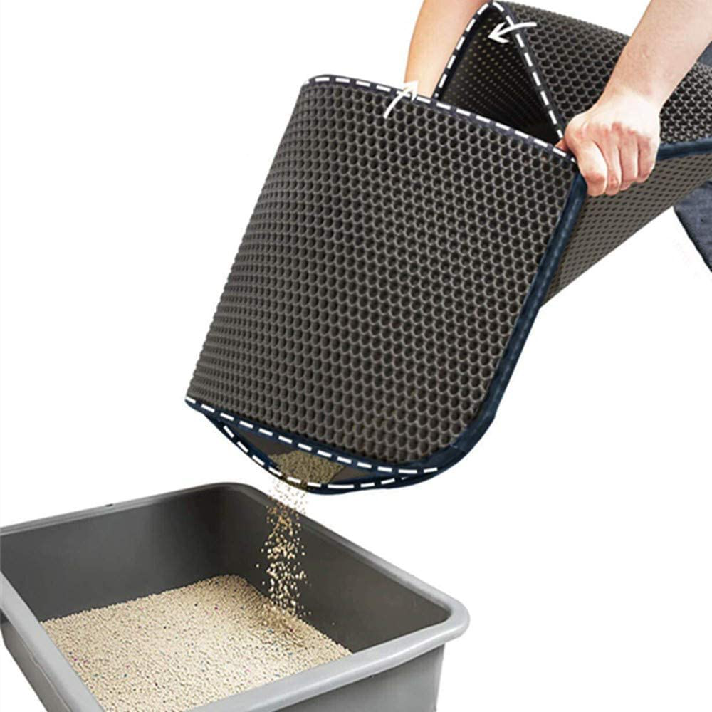 Cat Litter Mat ,30" 22" Inch Honeycomb Double Layer Design Waterproof Urine Proof Kitty Litter Trapper Mat Animals & Pet Supplies > Pet Supplies > Cat Supplies > Cat Litter Box Mats MR. STRONG   