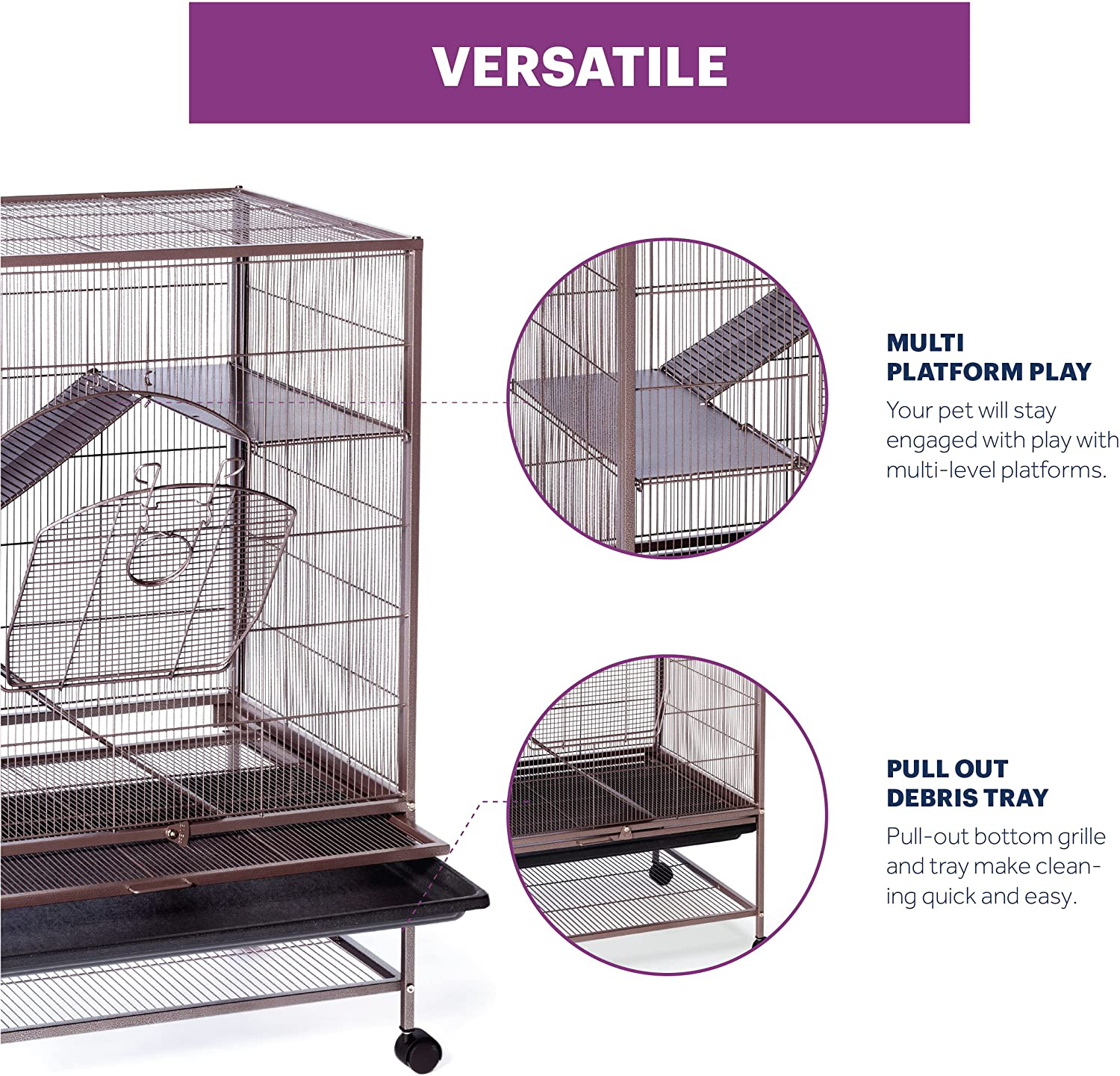 Prevue Rat and Chinchilla Cage 495 Earthtone Dusted Rose, 31 X 20.5 X 40 IN Animals & Pet Supplies > Pet Supplies > Small Animal Supplies > Small Animal Habitats & Cages Prevue   