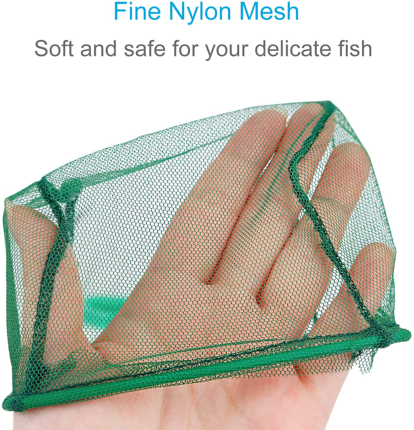 Pawfly 4 Inch Aquarium Net Fine Mesh Small Fish Catch Nets with Plastic Handle - Green Animals & Pet Supplies > Pet Supplies > Fish Supplies > Aquarium Cleaning Supplies Pawfly   
