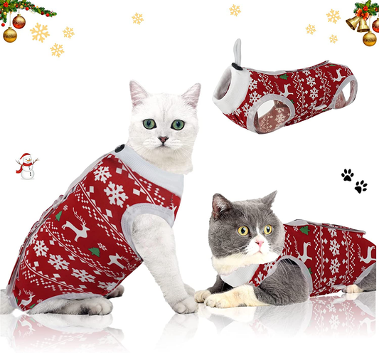 Ouuonno Cat Wound Surgery Recovery Suit for Abdominal Wounds or Skin Diseases, after Surgery Wear, Pajama Suit, E-Collar Alternative for Cats Animals & Pet Supplies > Pet Supplies > Cat Supplies > Cat Apparel oUUoNNo   
