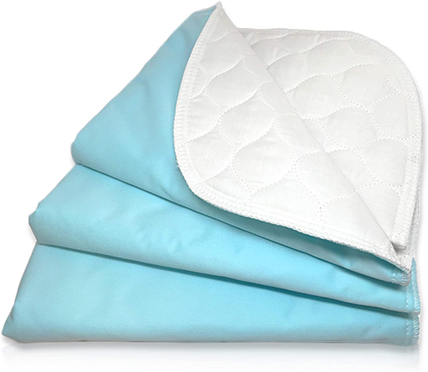 RMS Ultra Soft 4-Layer Washable and Reusable Incontinence Bed Pad - Waterproof Bed Pads, 18"X24" (3 Pack)