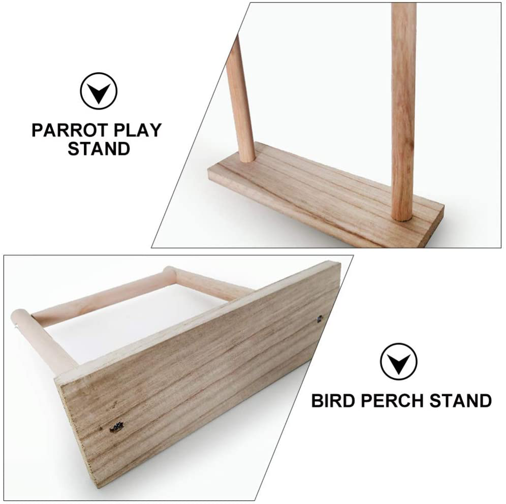 Balacoo Tabletop Parrot Perch Wood Bird Play Stand Gym Stand Cage Accessories Exercise Toys for Cockatiels Conures Parakeet Animals & Pet Supplies > Pet Supplies > Bird Supplies > Bird Gyms & Playstands balacoo   