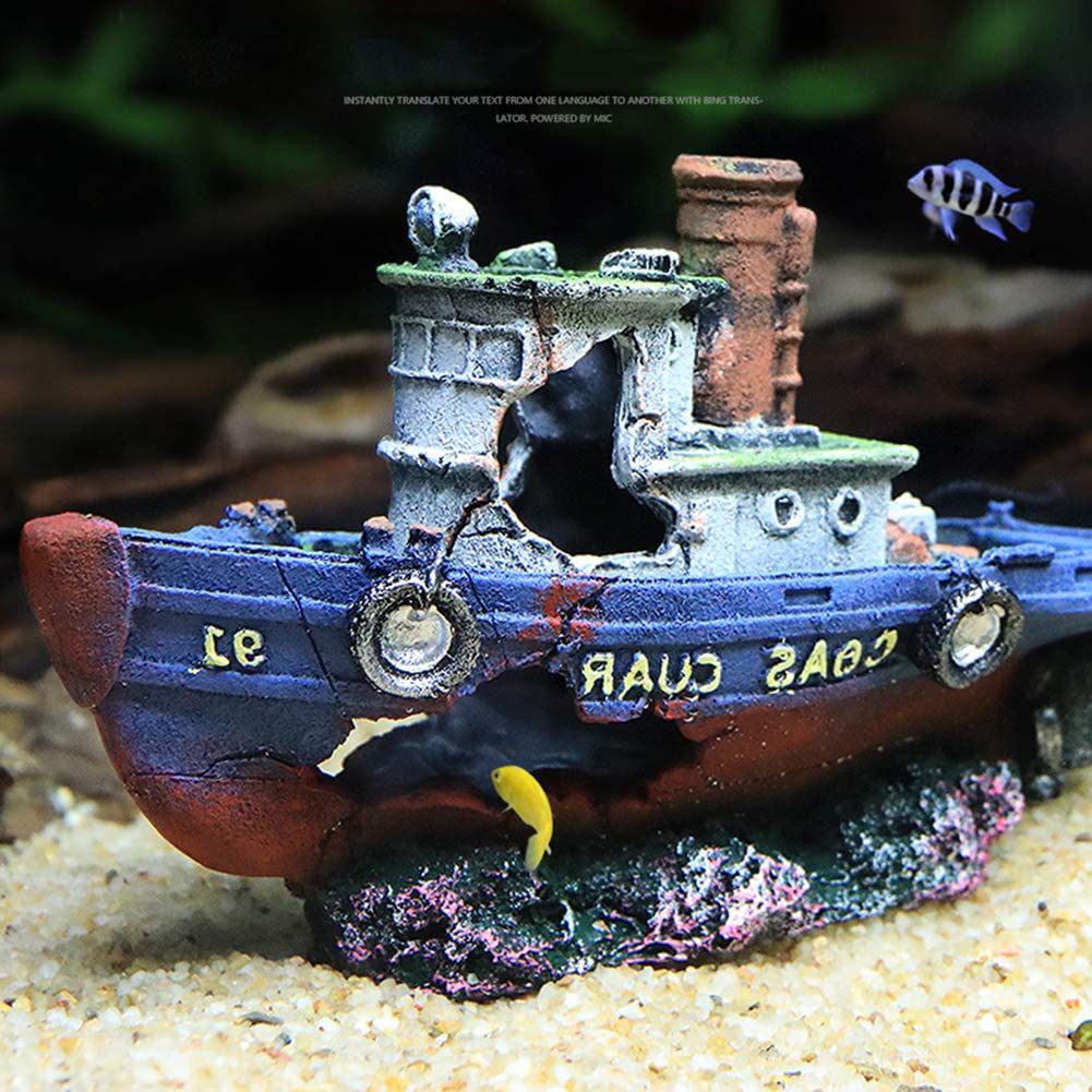 Large shipwreck aquarium sales decorations