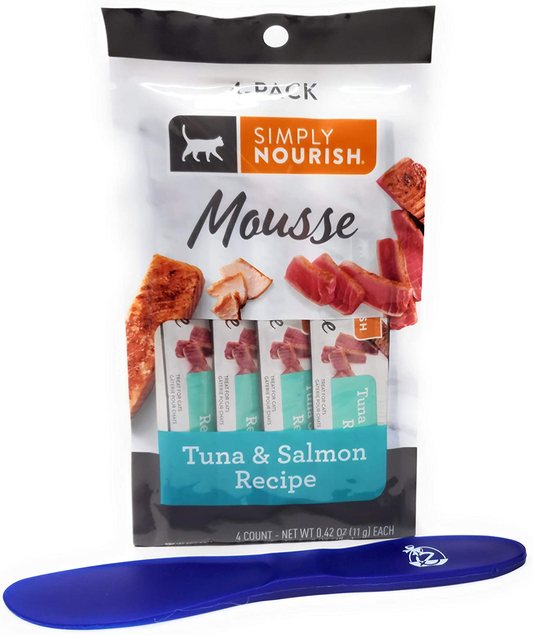 Simply Nourish Cat Mousse Treat, Tuna and Salmon, 4 Pouches (Pack of 5) and Especiales Cosas Spatula Animals & Pet Supplies > Pet Supplies > Cat Supplies > Cat Treats SIMPLY NOURISH   