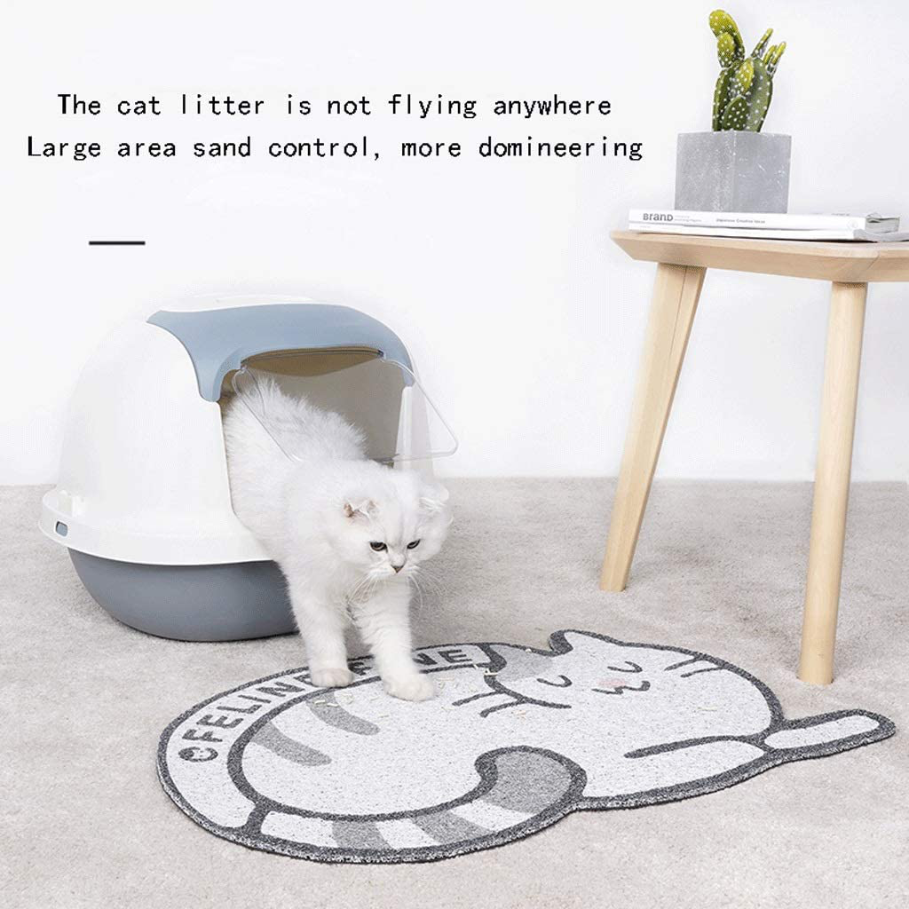 Cat Litter Pad Anti-Cat Litter Bring Out the Cat Rubbing Foot Pad Cat Litter Box Mat Cat Toilet Mat (Color : Gray, Size : 18.89 28.74 0.31In) Animals & Pet Supplies > Pet Supplies > Cat Supplies > Cat Litter Box Mats YJS   