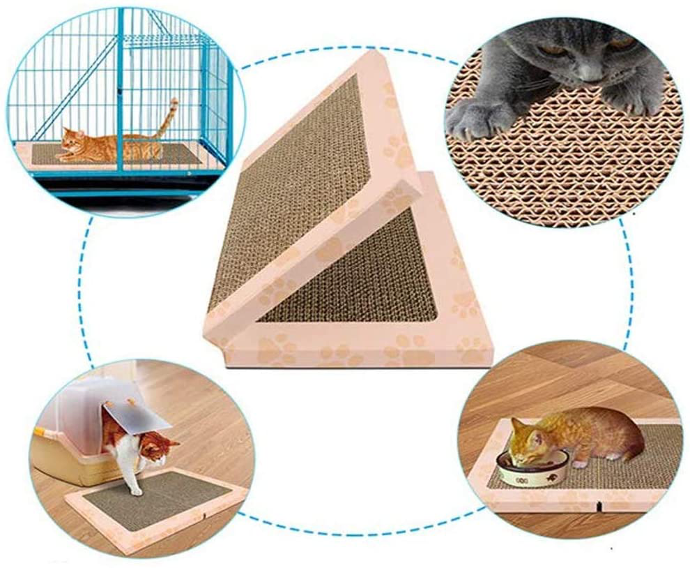 PJDDP Cat Litter Mat,Cat Scratcher Cardboard, Corrugated Cat Scratch,Litter Box Rug Carpet,Cat Litter Mat Litter Trapper,Easy Clean and Floor Carpet Protection Animals & Pet Supplies > Pet Supplies > Cat Supplies > Cat Litter Box Mats PJDDP   