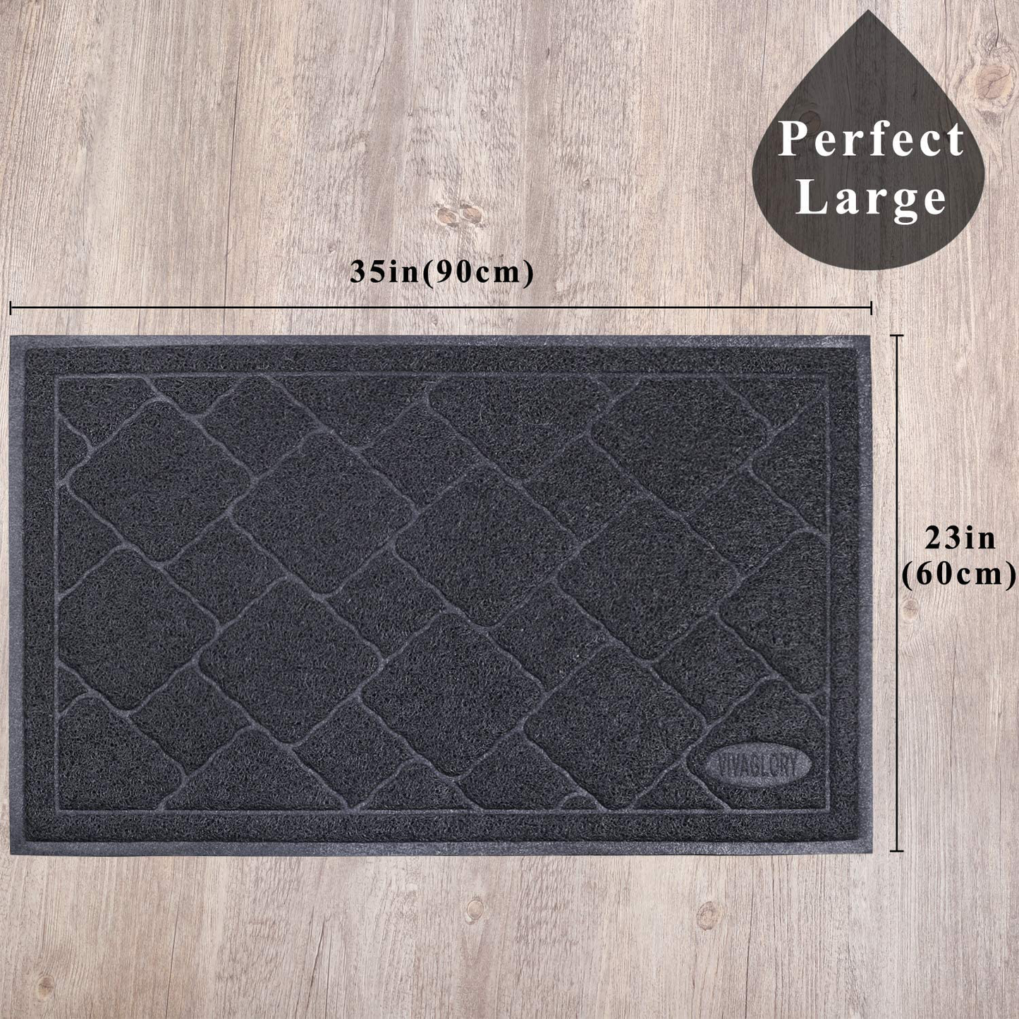 Vivaglory Cat Litter Mat, Extra Large (35"×23") Durable Litter Box Mat with Waterproof and Anti-Slip Back, Soft on Paws, Easy to Clean Animals & Pet Supplies > Pet Supplies > Cat Supplies > Cat Litter Box Mats Vivaglory   