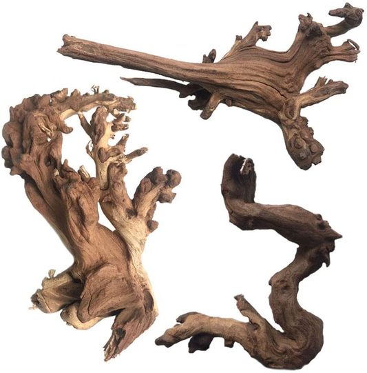 PINVNBY Natural Aquarium Driftwood Assorted Branches Reptile Ornament for Fish Tank Decoration Pack of 3 Animals & Pet Supplies > Pet Supplies > Fish Supplies > Aquarium Decor PINVNBY   