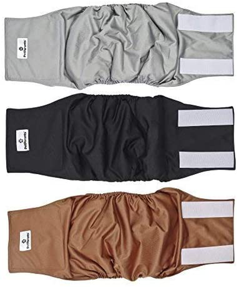 Pet Parents Premium Washable Dog Belly Bands (3Pack) of Male Dog Diapers, Dog Marking Male Dog Wraps, High Absorbing Belly Band for Male Dogs Animals & Pet Supplies > Pet Supplies > Dog Supplies > Dog Diaper Pads & Liners Pet Parents   