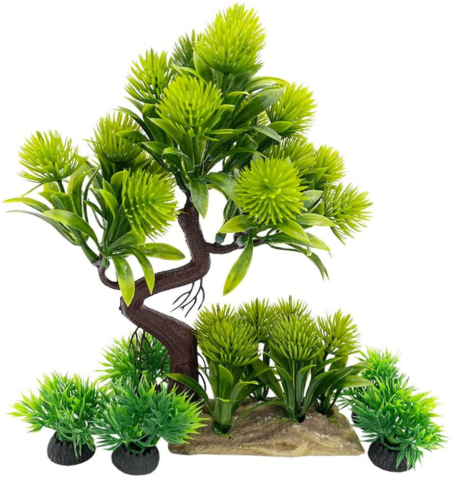 Aquarium Decorative Green Plastic Plant Fish