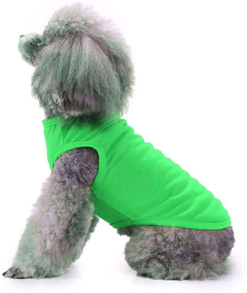 Chol&Vivi Dog Shirts Blank Clothes, 2Pcs Dog T-Shirts Apparel Fit Fot Small Extra Small Medium Large Extra Large Dog Cat, Cotton Shirts Soft and Breathable