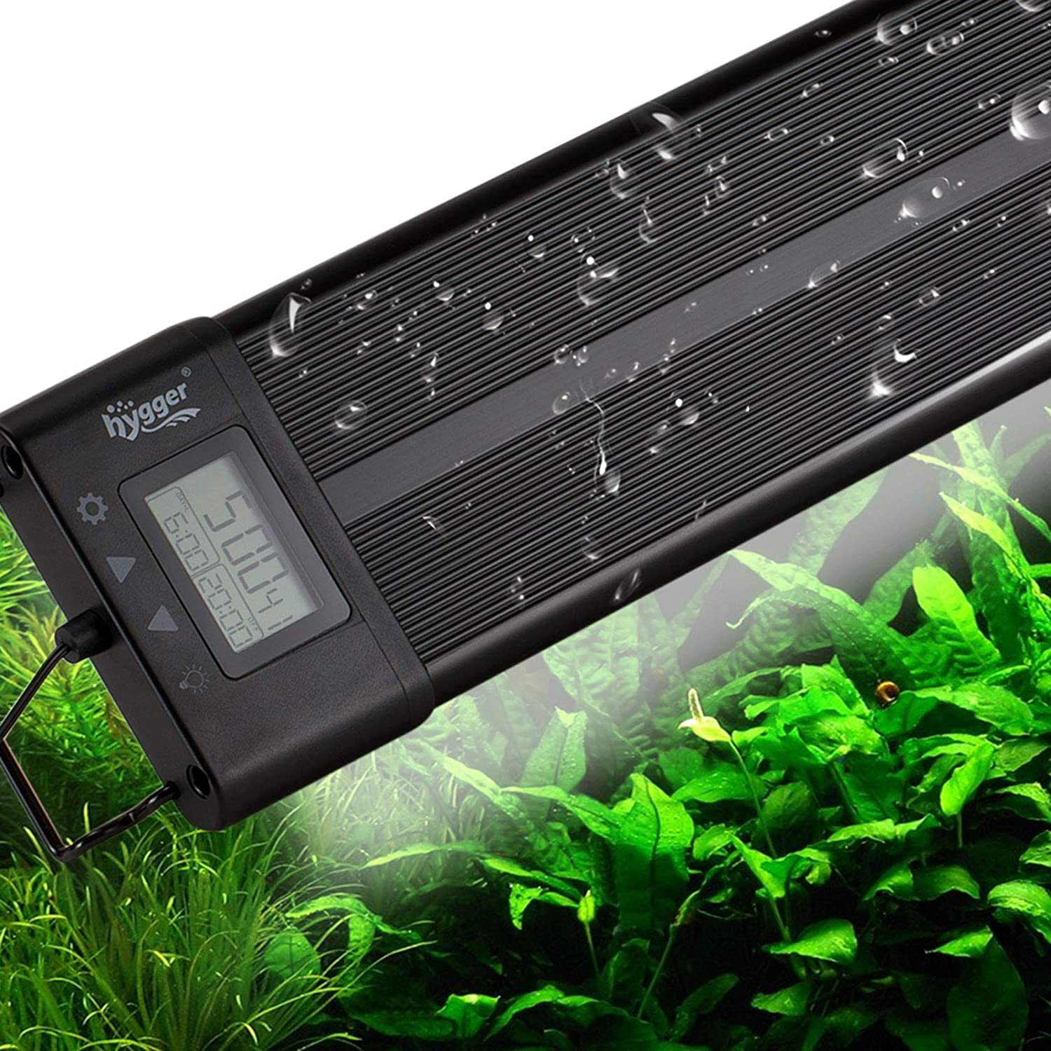 Hygger Aquarium Programmable LED Light, Full Spectrum Plant Fish Tank Light Extendable Brackets with LCD Setting Display, IP68 Waterproof, 7 Colors, 4 Modes for Novices Advanced Players Animals & Pet Supplies > Pet Supplies > Fish Supplies > Aquarium Lighting hygger 48W - 30in~36in  