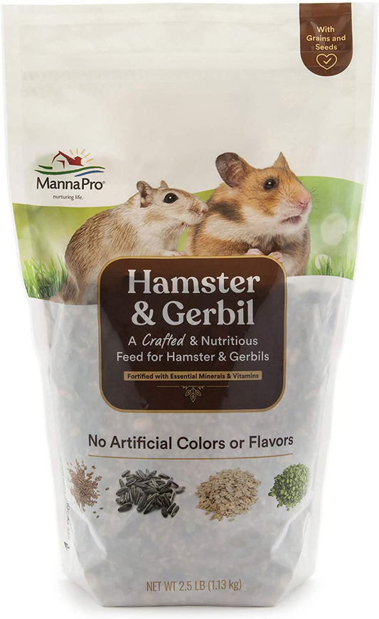 Manna Pro Hamster & Gerbil Feed | Feed with Vitamins & Minerals for Hamsters & Gerbils | No Artificial Colors or Flavors | 2.5 Lb Animals & Pet Supplies > Pet Supplies > Small Animal Supplies > Small Animal Food Manna Pro   