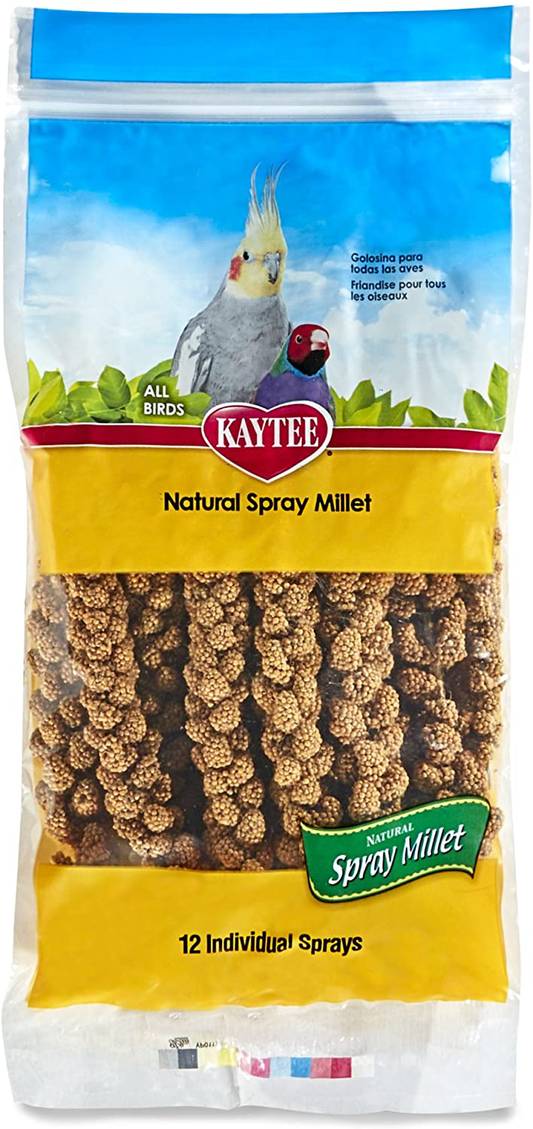 Kaytee Spray Millet for Pet Birds Animals & Pet Supplies > Pet Supplies > Bird Supplies > Bird Cage Accessories Kaytee 12 Count  