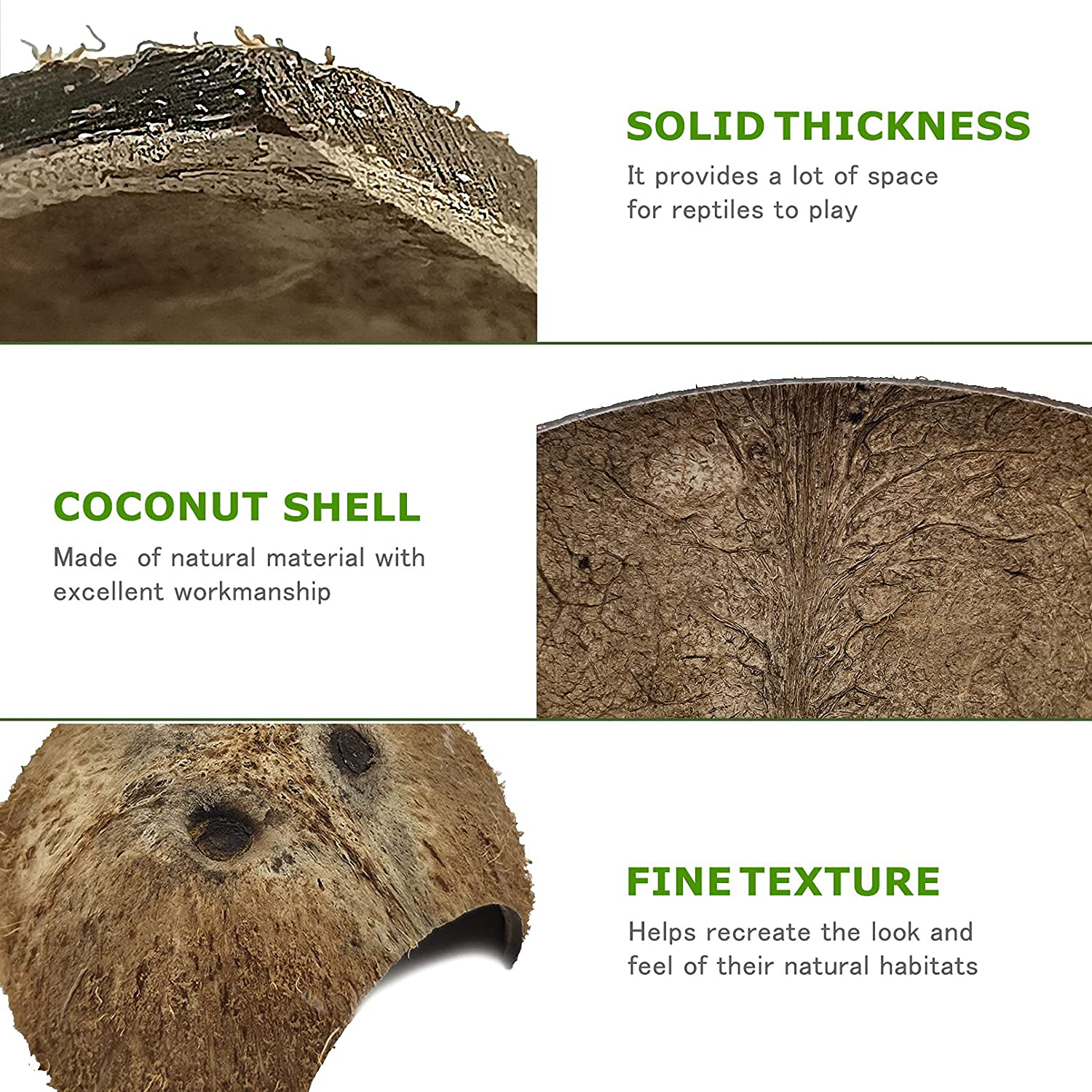 Hamiledyi Reptile Hideouts Natural Coconut Shells Hut Small Animal Hide Cave Hermit Crab Climbing Toys Lizard Habitat Decor Plant Leaves Decoration for Gecko Spider Snake Chameleon (4Pcs) Animals & Pet Supplies > Pet Supplies > Small Animal Supplies > Small Animal Habitat Accessories Hamiledyi   