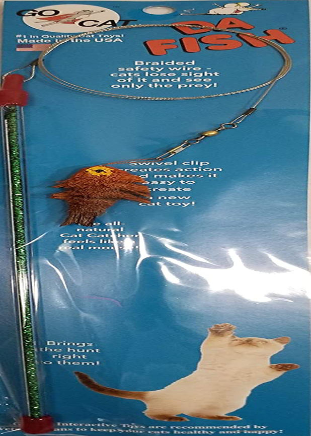 Go Cat DA Fish Teaser Wand with Toy Fish Animals & Pet Supplies > Pet Supplies > Cat Supplies > Cat Toys Go Cat   